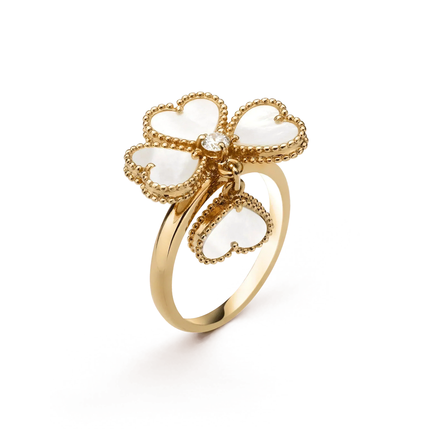 [Olivia Jewelry]SWEET CLOVER WHITE MOP RING