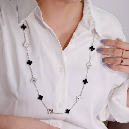 [Olivia Jewelry]CLOVER 20 MOTIFS ONYX DIAMOND SILVER