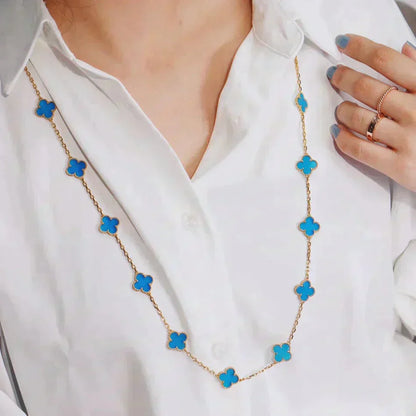 [Olivia Jewelry]CLOVER 20 MOTIFS TURQUOISE GOLD