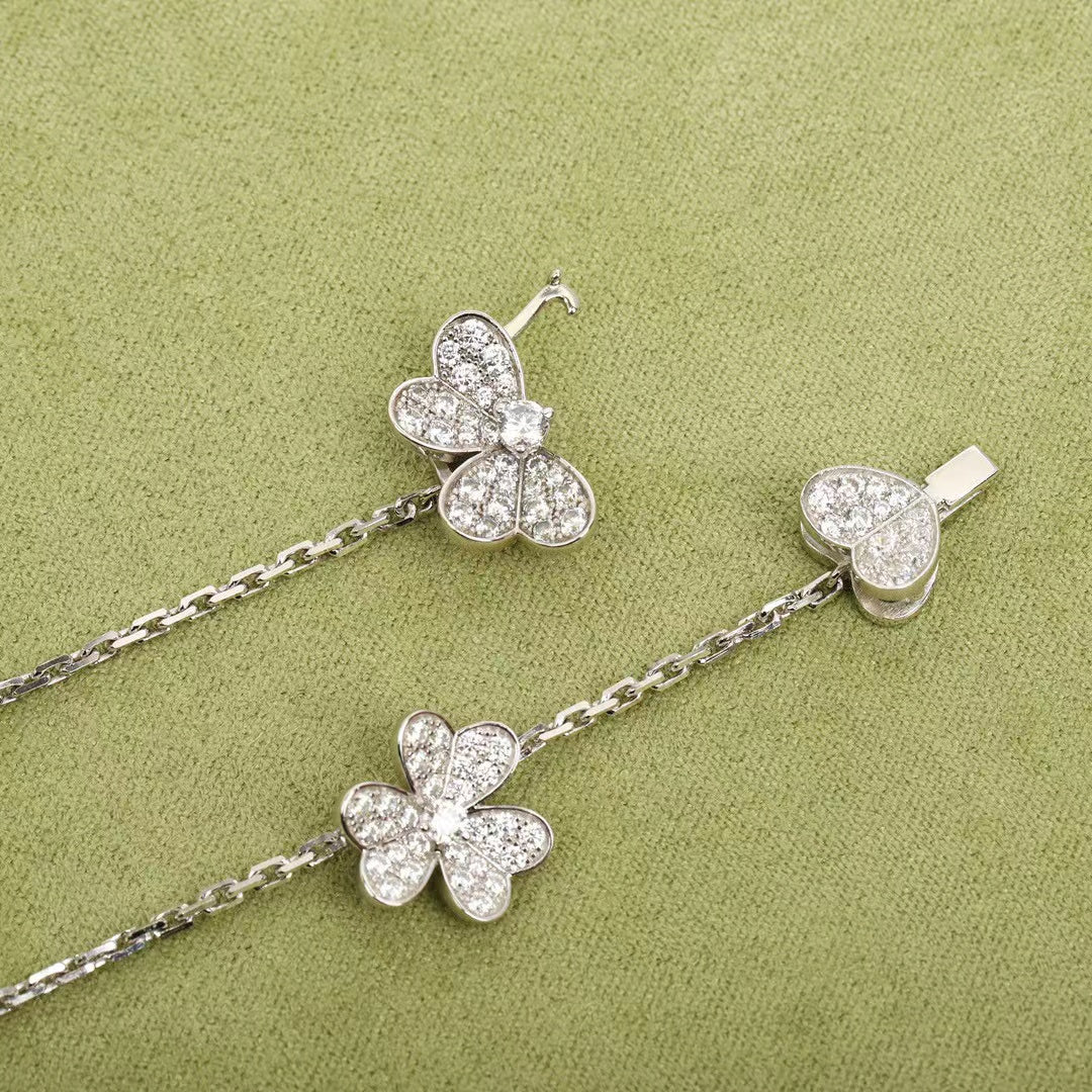 [Olivia Jewelry]FRIVOLE SILVER 9 FLOWERS NECKLACE