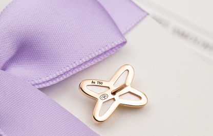 [Olivia Jewelry]JEUX DE WHITE MOP PINK GOLD DIAMOND EARRINGS