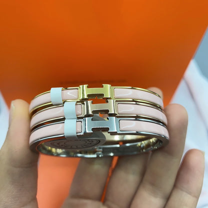 [Olivia Jewelry]CLASSIC HM CLIC  PINK 8MM ENAMEL BRACELET