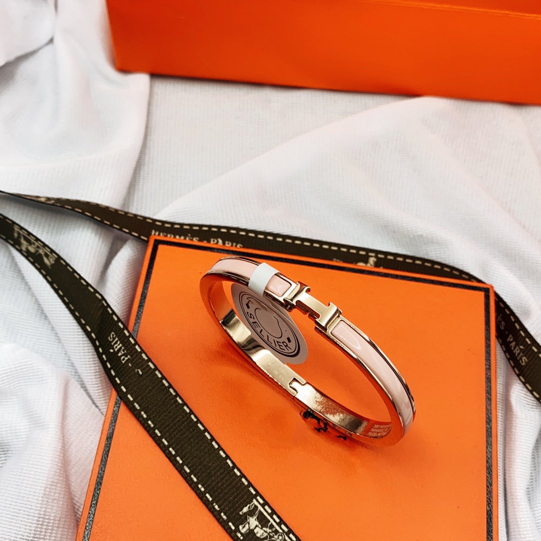 [Olivia Jewelry]CLASSIC HM CLIC  PINK 8MM ENAMEL BRACELET
