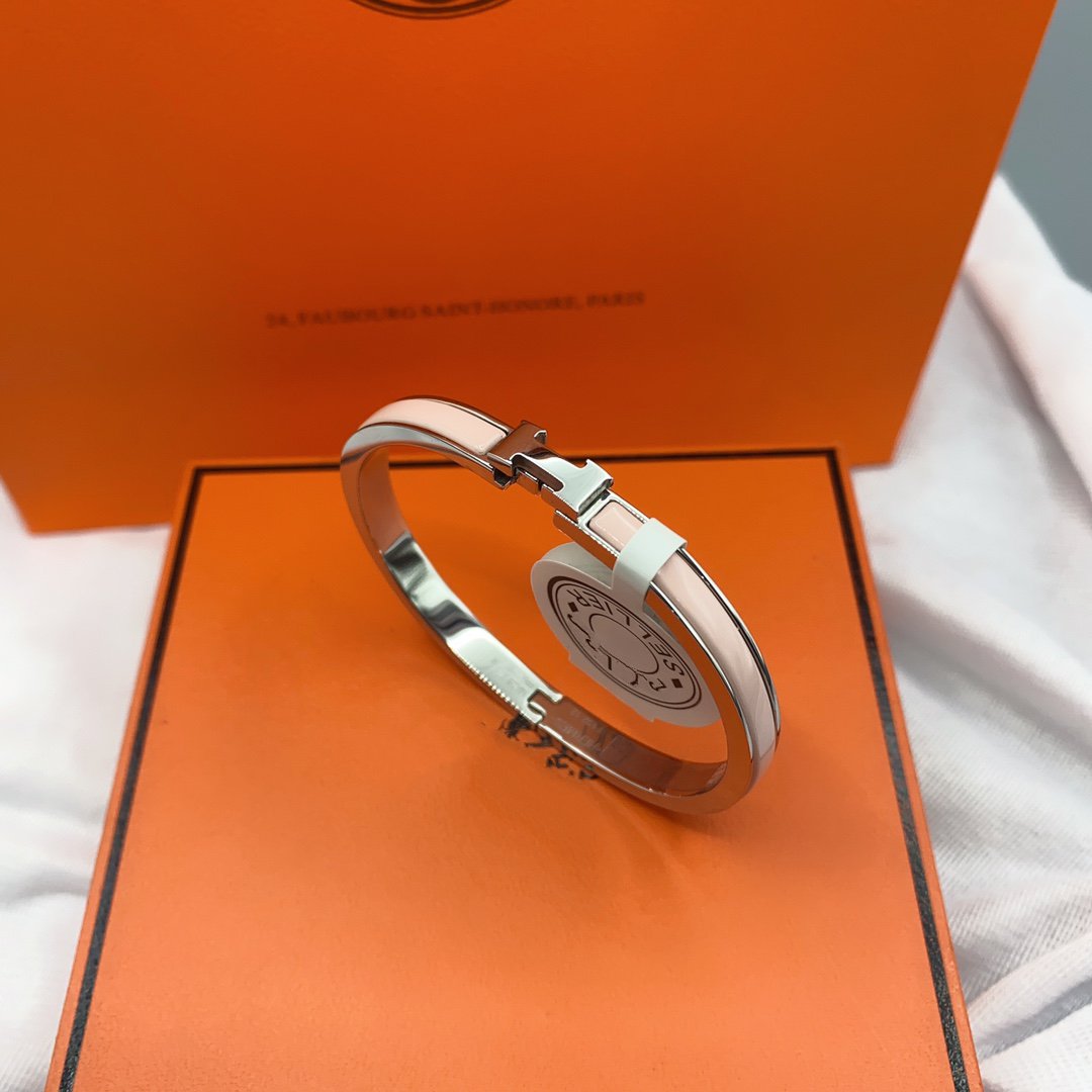 [Olivia Jewelry]CLASSIC HM CLIC  PINK 8MM ENAMEL BRACELET
