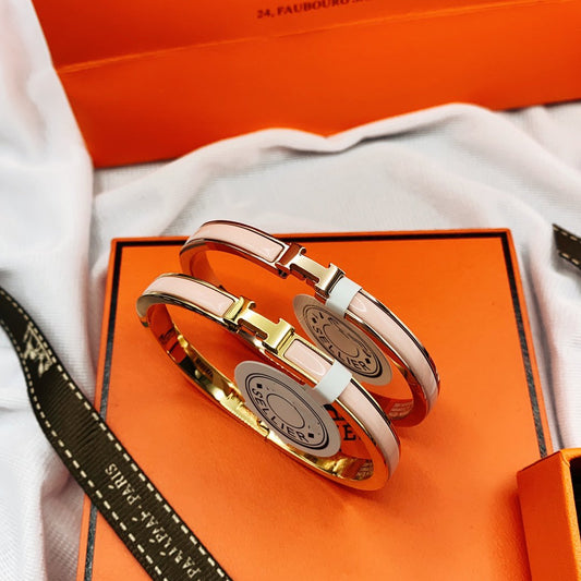 [Olivia Jewelry]CLASSIC HM CLIC  PINK 8MM ENAMEL BRACELET