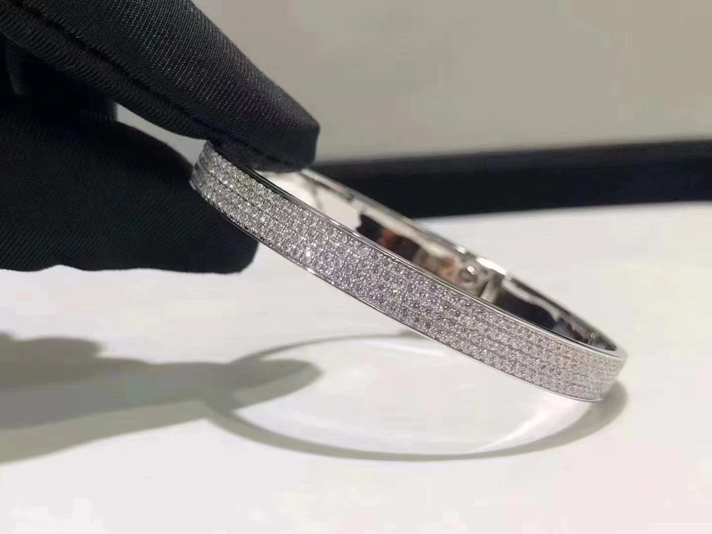 [Olivia Jewelry]HM KELLY BRACELET IN SILVER AND FULL PAVE DIAMOND