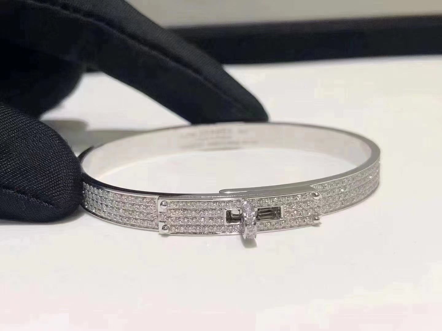 [Olivia Jewelry]HM KELLY BRACELET IN SILVER AND FULL PAVE DIAMOND