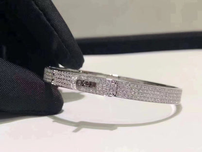 [Olivia Jewelry]HM KELLY BRACELET IN SILVER AND FULL PAVE DIAMOND