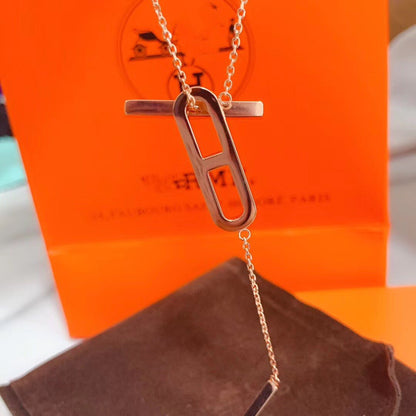 [Olivia Jewelry]HM NECKLACE PLATINUM ROSE GOLD DIAMOND