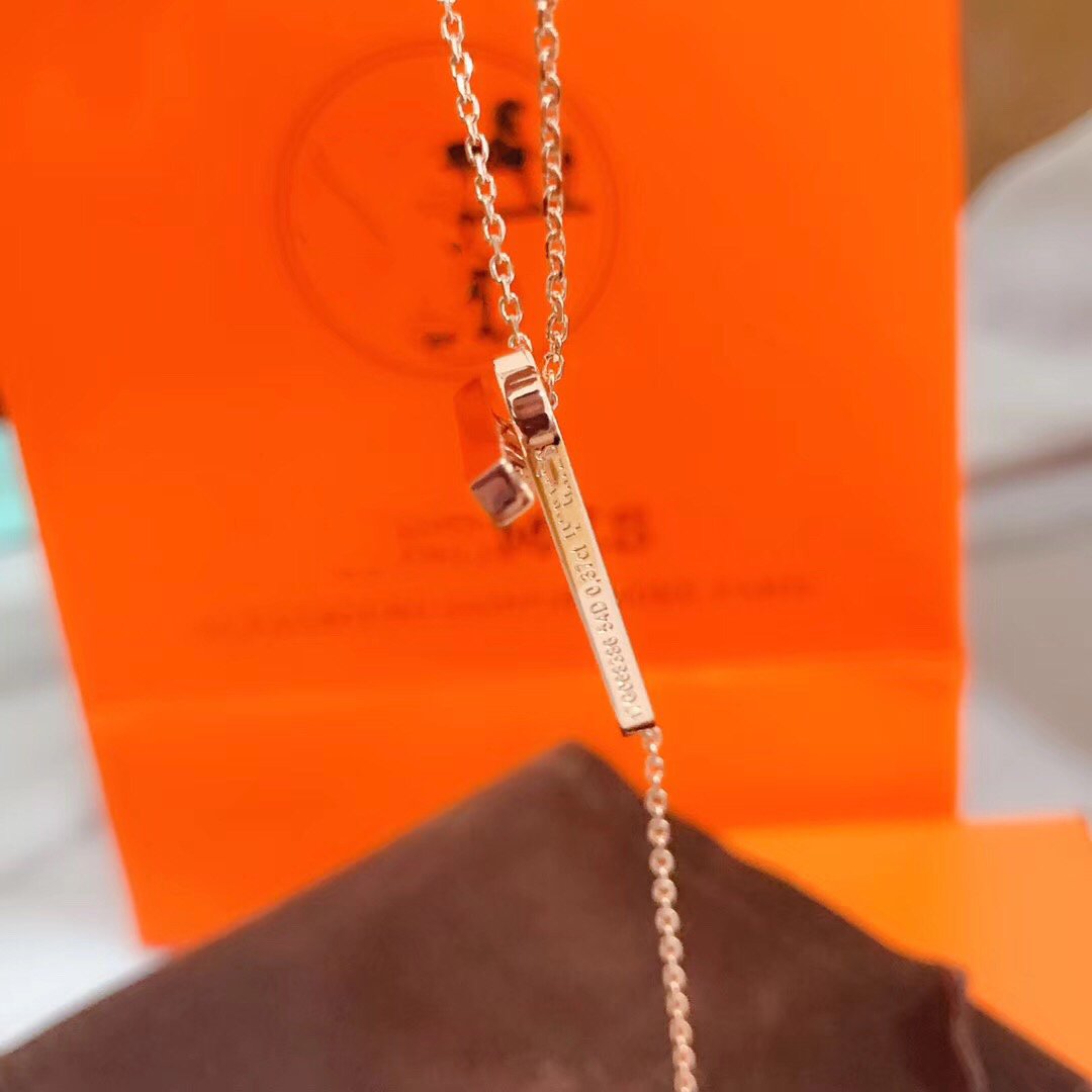 [Olivia Jewelry]HM NECKLACE PLATINUM ROSE GOLD DIAMOND