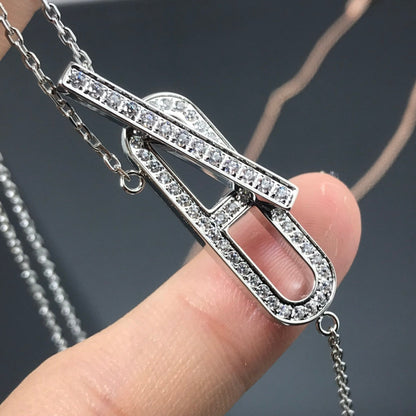 [Olivia Jewelry]HM NECKLACE PLATINUM ROSE GOLD DIAMOND