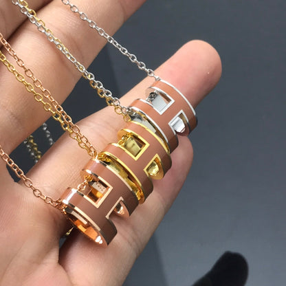 [Olivia Jewelry]H NECKLACE BROWN