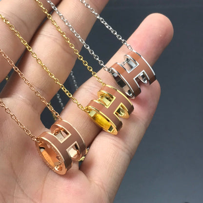 [Olivia Jewelry]H NECKLACE BROWN