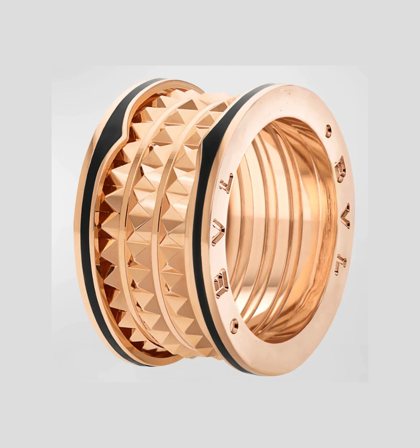 [OLIVIA]ZERO 1 ROCK BLACK CERAMIC PINK GOLD LARGE MODEL