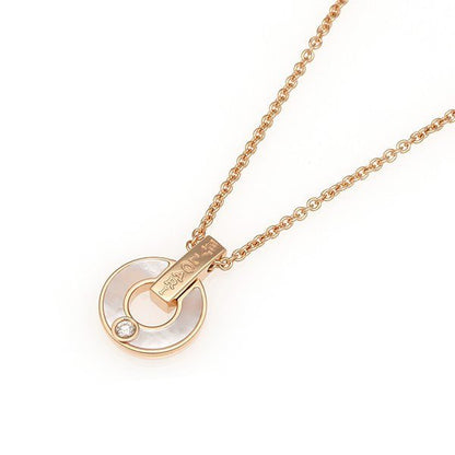[OLIVIA]GARI NECKLACE PINK GOLD MOP