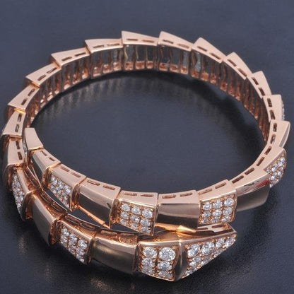 [OLIVIA]SERPENTI WIDE BRACELET PINK GOLD DIAMOND