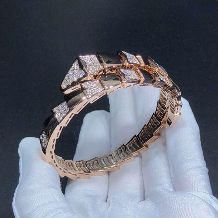 [OLIVIA]SERPENTI WIDE BRACELET PINK GOLD DIAMOND