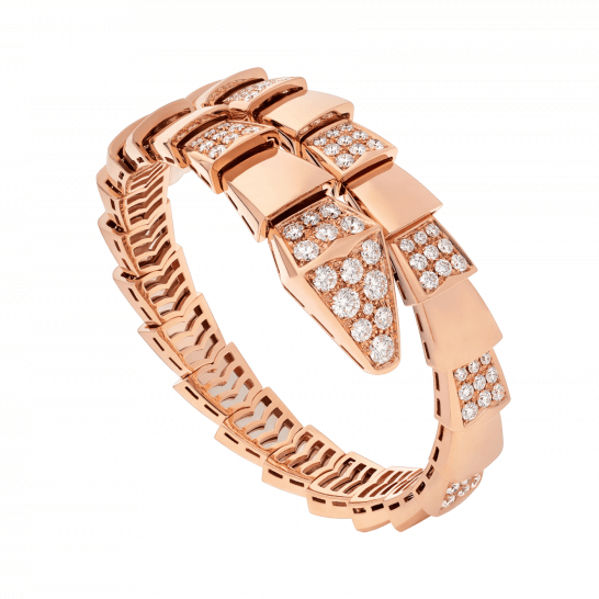 [OLIVIA]SERPENTI WIDE BRACELET PINK GOLD DIAMOND