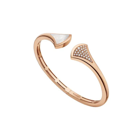 [OLIVIA]DREAM BRACELET OPEN PINK GOLD MOP DIAMOND