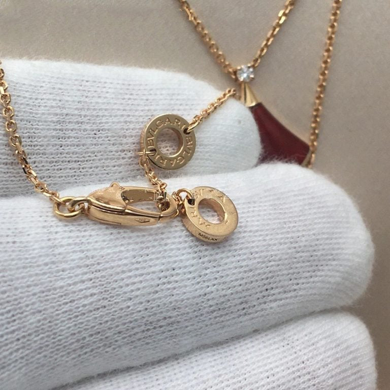 [OLIVIA]DREAM NECKLACE CARNELIAN 1 DIAMOND