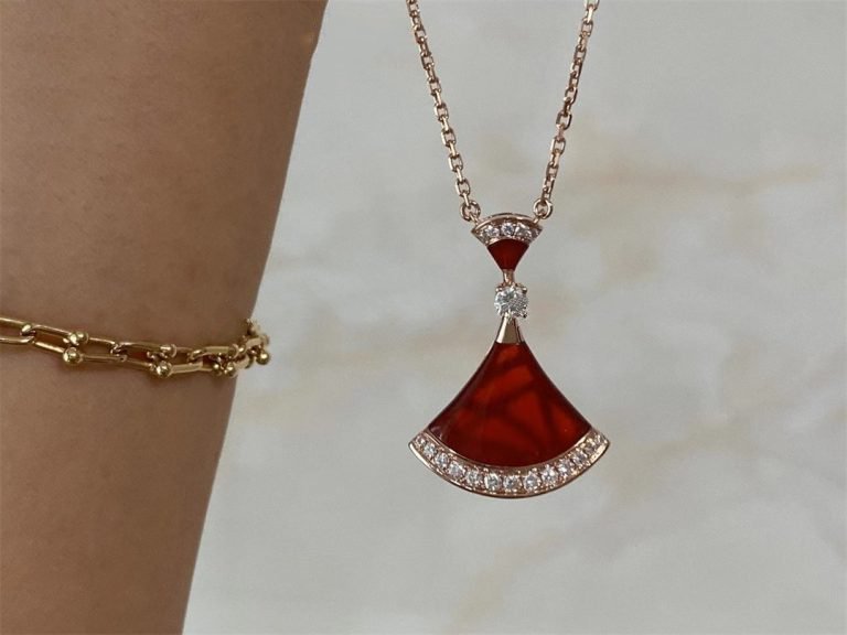 [OLIVIA]DREAM NECKLACE CARNELIAN DIAMOND