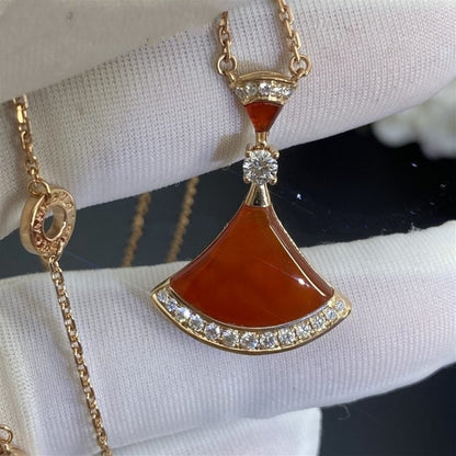 [OLIVIA]DREAM NECKLACE CARNELIAN DIAMOND
