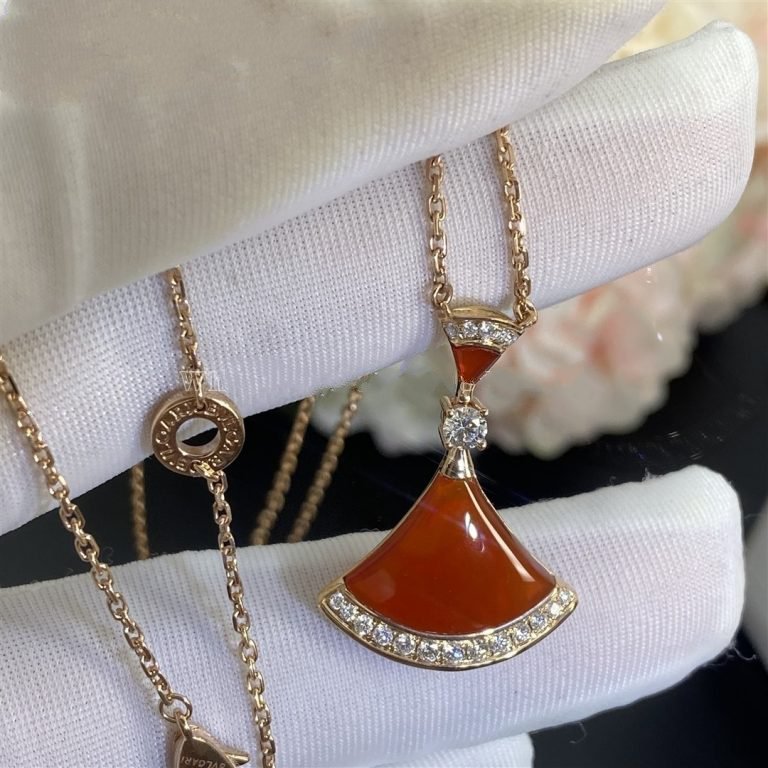 [OLIVIA]DREAM NECKLACE CARNELIAN DIAMOND