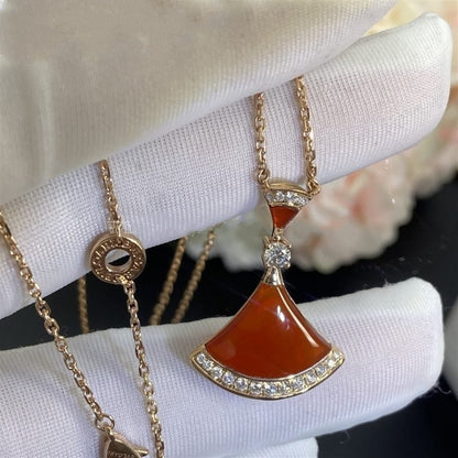 [OLIVIA]DREAM NECKLACE CARNELIAN DIAMOND