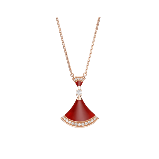 [OLIVIA]DREAM NECKLACE CARNELIAN DIAMOND