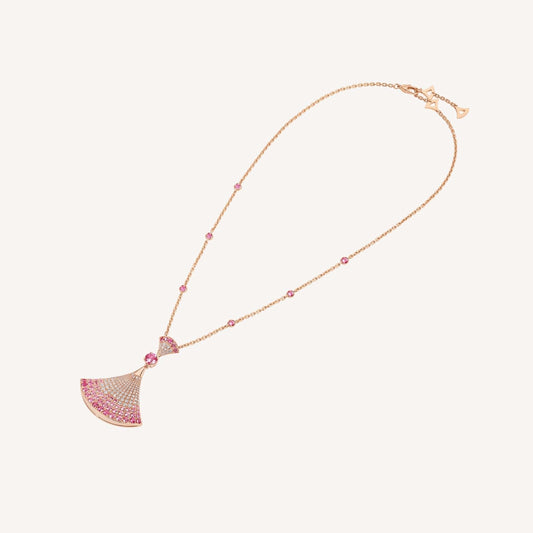 [OLIVIA]DREAM NECKLACK DIAMOND PINK GOLD