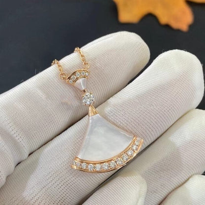 [OLIVIA]DREAM NECKLACE MOP PINK GOLD DIAMOND