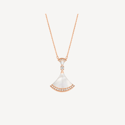 [OLIVIA]DREAM NECKLACE MOP PINK GOLD DIAMOND