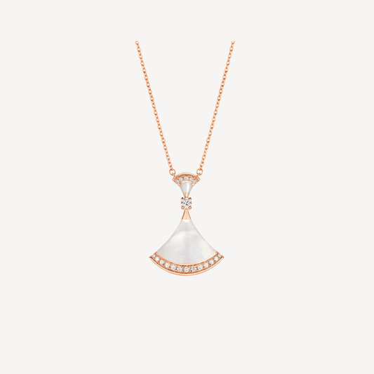 [OLIVIA]DREAM NECKLACE MOP PINK GOLD DIAMOND