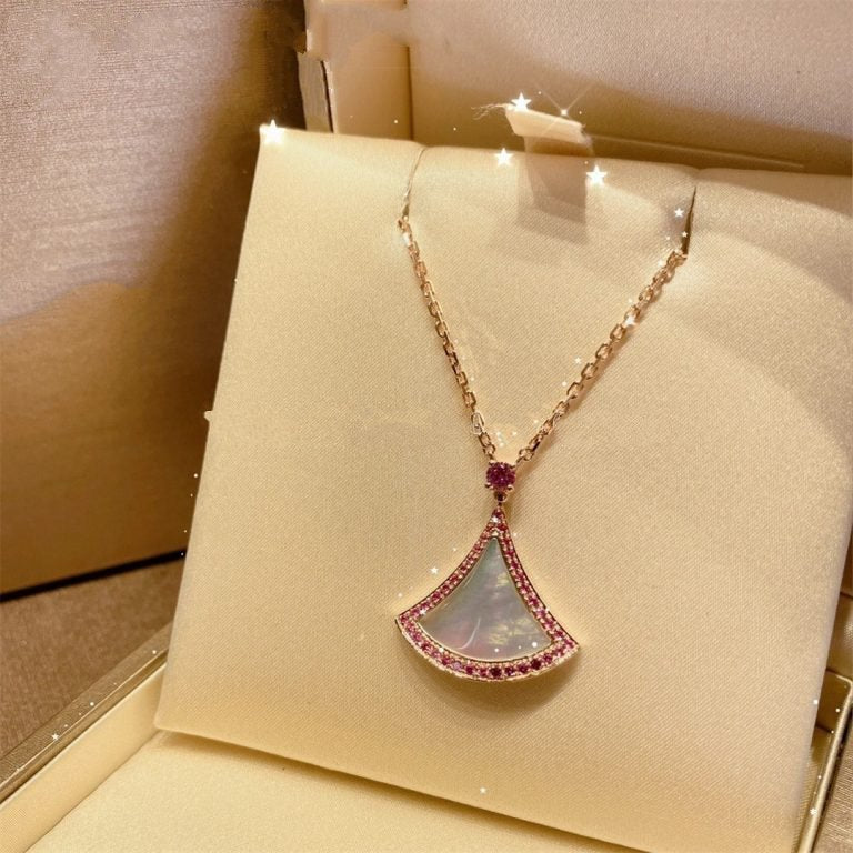 [OLIVIA]DREAM NECKLACE MOP DIAMOND PINK
