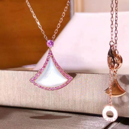 [OLIVIA]DREAM NECKLACE MOP DIAMOND PINK