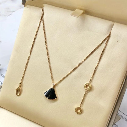 [OLIVIA]DREAM NECKLACE ONYX 1 DIAMOND