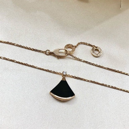 [OLIVIA]DREAM NECKLACE ONYX 1 DIAMOND