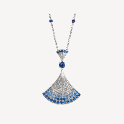 [OLIVIA]DREAM NECKLACE AGATE SILVER DIAMOND
