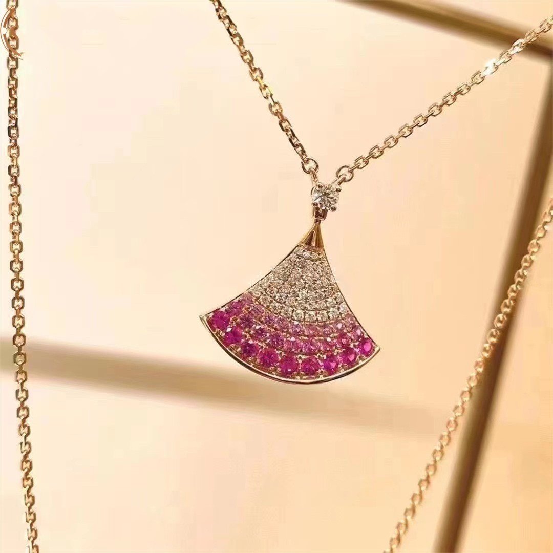 [OLIVIA]DREAM NECKLACE PINK GOLD PINK DIAMOND