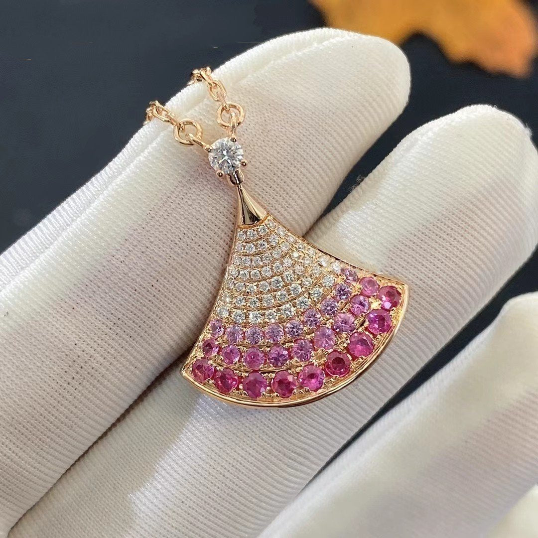 [OLIVIA]DREAM NECKLACE PINK GOLD PINK DIAMOND