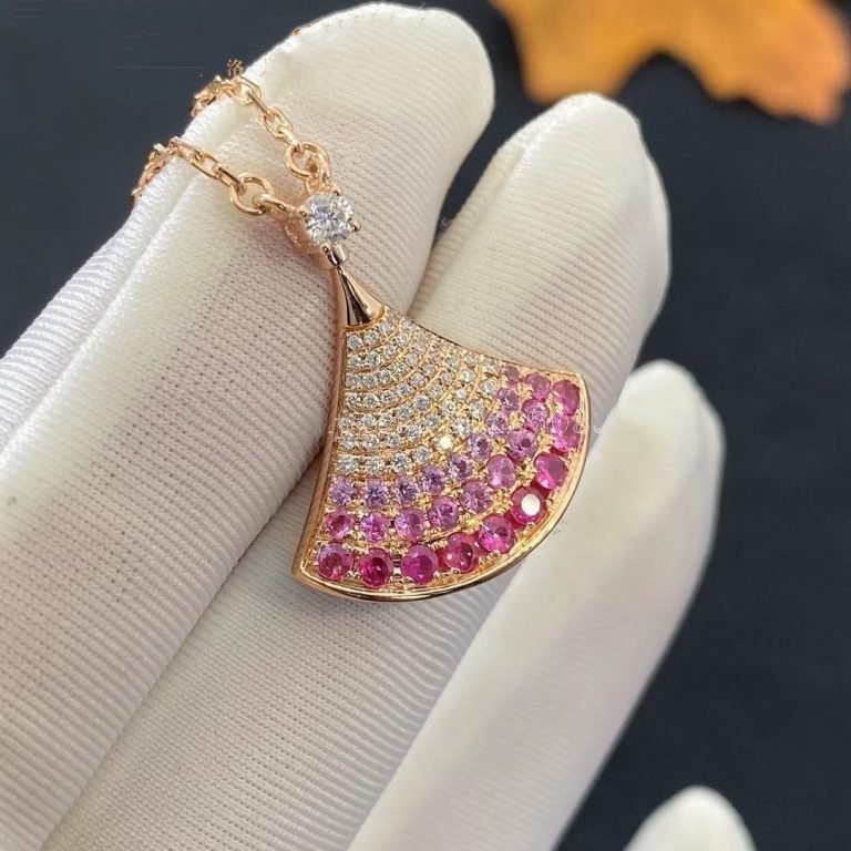 [OLIVIA]DREAM NECKLACE PINK GOLD PINK DIAMOND