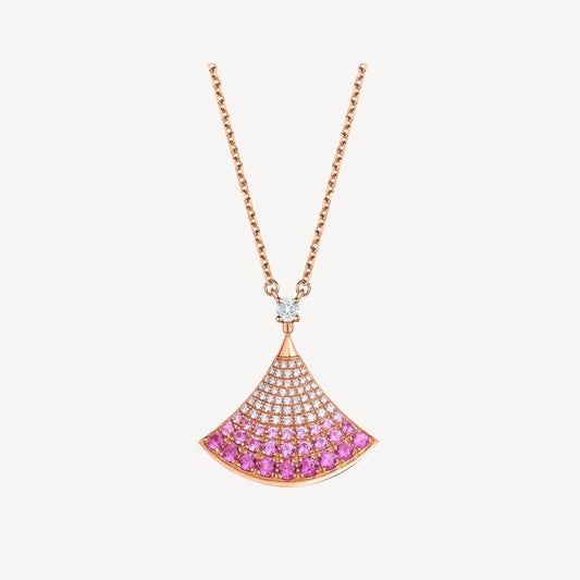 [OLIVIA]DREAM NECKLACE PINK GOLD PINK DIAMOND
