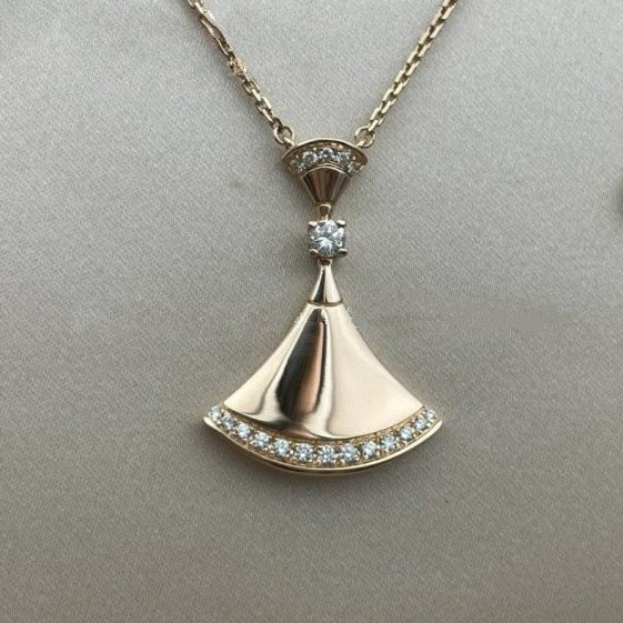 [OLIVIA]DREAM NECKLACE PINK GOLD DIAMOND