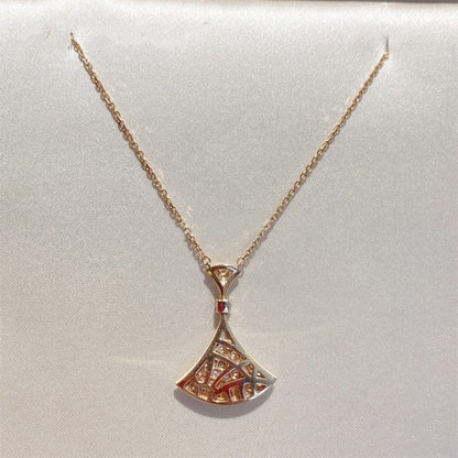 [OLIVIA]DREAM NECKLACE PINK GOLD FULL DIAMOND
