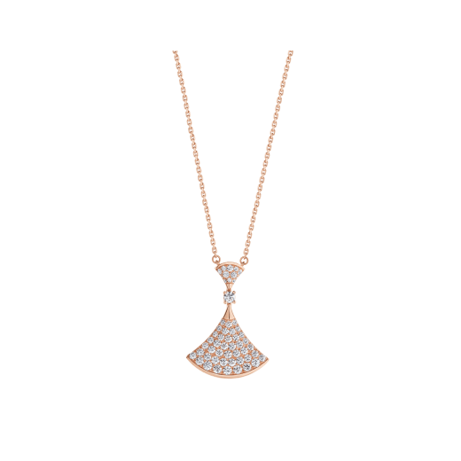 [OLIVIA]DREAM NECKLACE PINK GOLD FULL DIAMOND