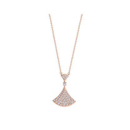 [OLIVIA]DREAM NECKLACE PINK GOLD FULL DIAMOND