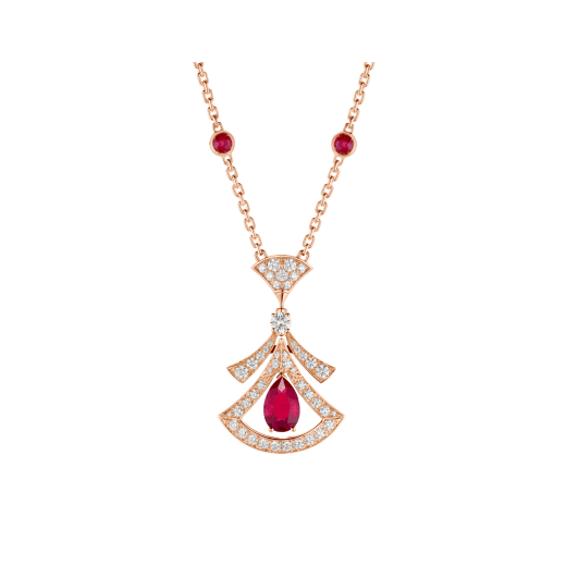 [OLIVIA]DREAM NECKLACE CARNELIAN DIAMOND PINK GOLD