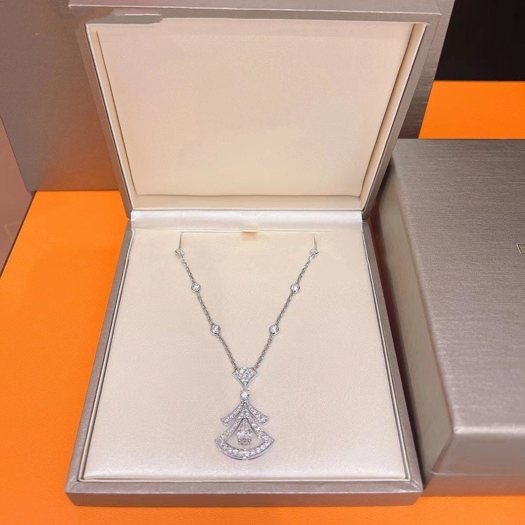 [OLIVIA]DREAM NECKLACE WHITE DIAMOND SILVER