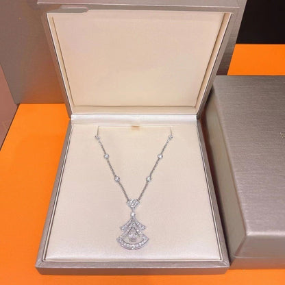 [OLIVIA]DREAM NECKLACE WHITE DIAMOND SILVER