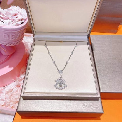 [OLIVIA]DREAM NECKLACE WHITE DIAMOND SILVER